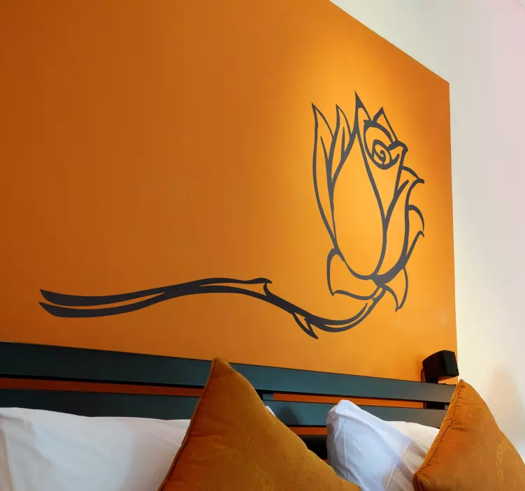 Vienspalvis rožės lipdukas - „Tenstickers“