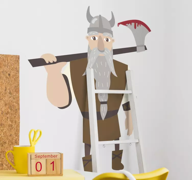 Vikingų piešimo kraujo simbolių lipdukas - „Tenstickers“