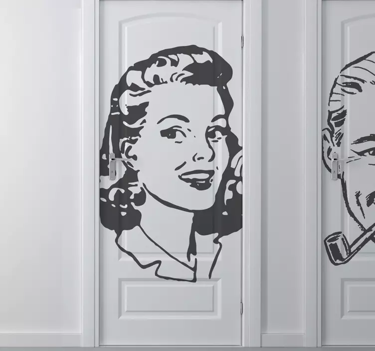 Vintažinės moters animuotasis paveiksliukas - „Tenstickers“