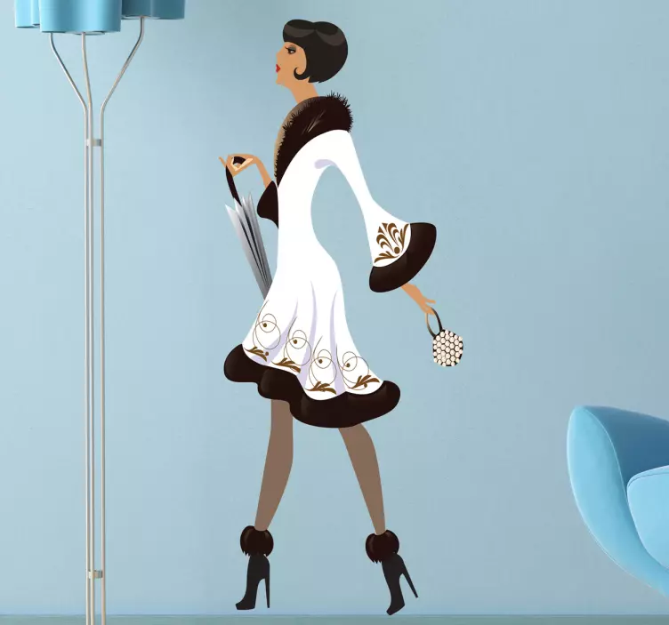 Vintažinės ponios animuotasis paveiksliukas - „Tenstickers“