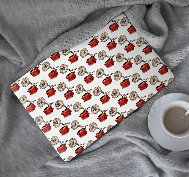 Vintažinis muzikos grotuvas Nešiojamojo kompiuterio lipdukas - „Tenstickers“