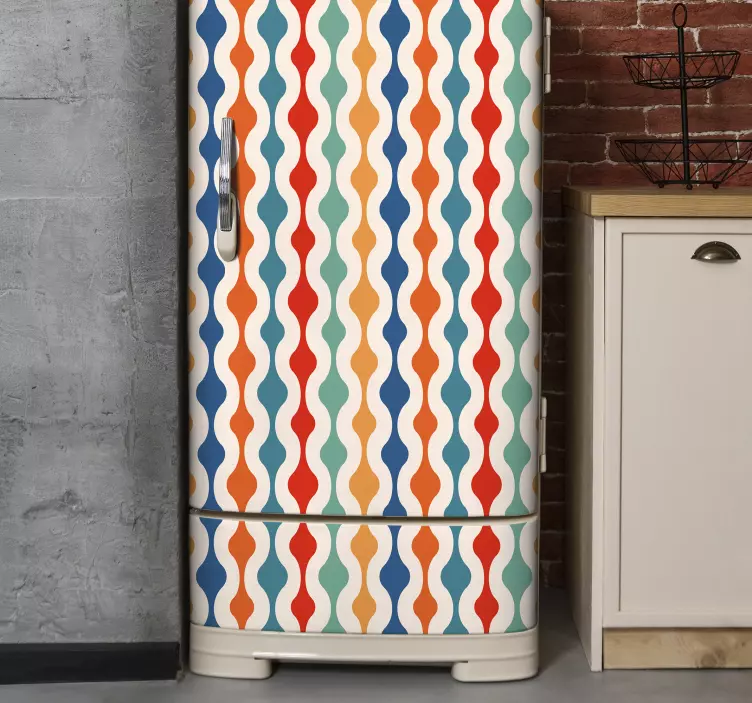 Vintažinių bangų šaldytuvo animuotasis paveiksliukas - „Tenstickers“