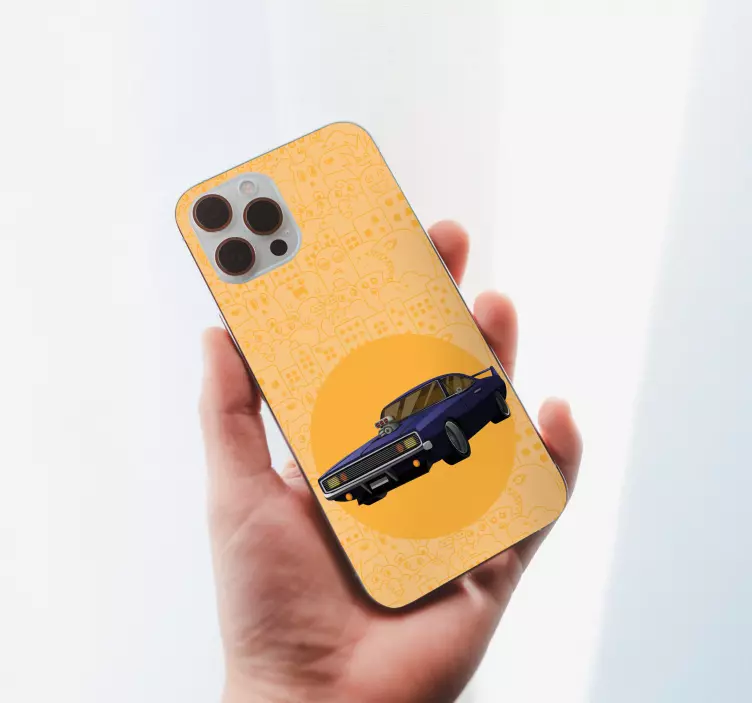 Violetinis raumenų automobilis gyvūnų lipdukas - „Tenstickers“