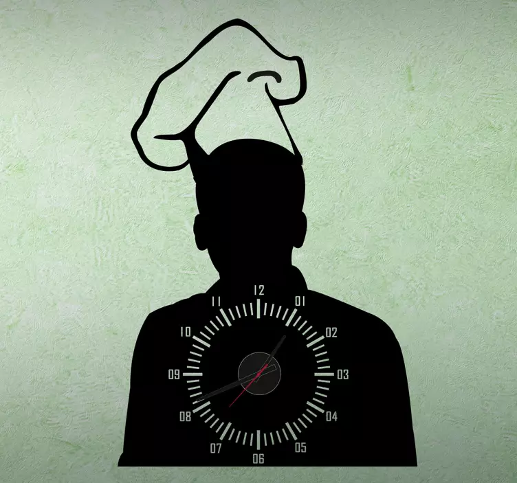 Virtuvės šefo laikrodžio lipdukas - „Tenstickers“