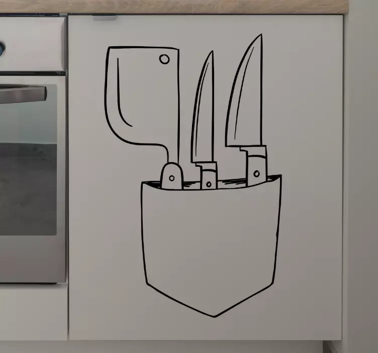 Virtuvės peilių sienos lipdukas - „Tenstickers“