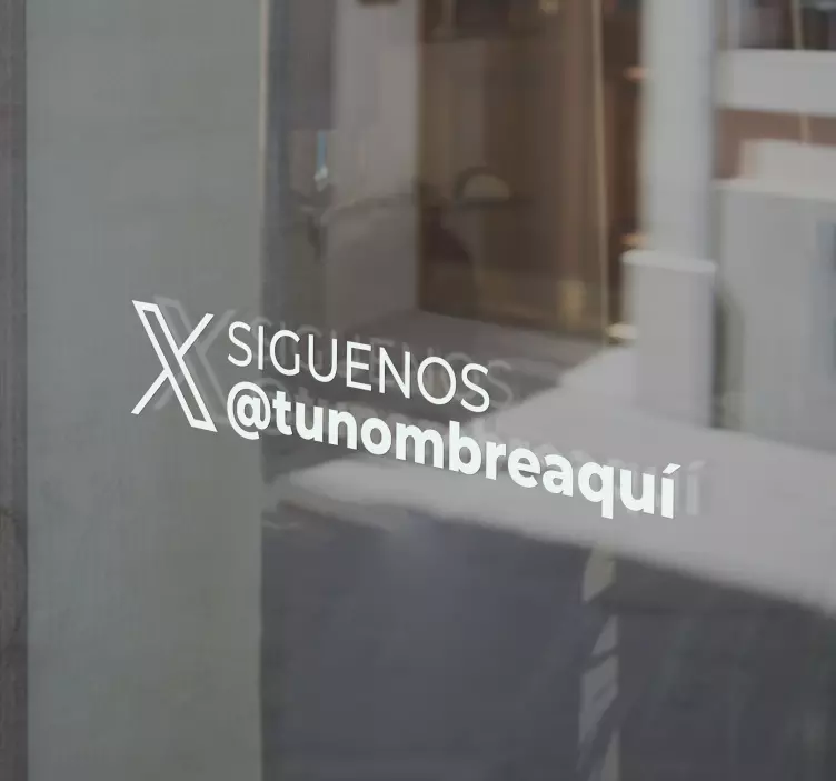 X simbolis "sekite mus" parduotuvės langų lipdukas - „Tenstickers“