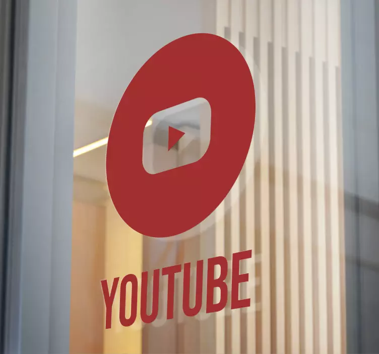 „youtube“ logotipo lango lipdukas - „Tenstickers“