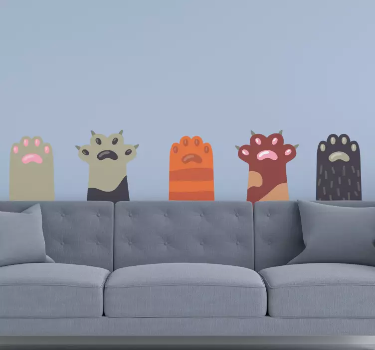 žaismingi letenų atspaudai lipdukas - „Tenstickers“