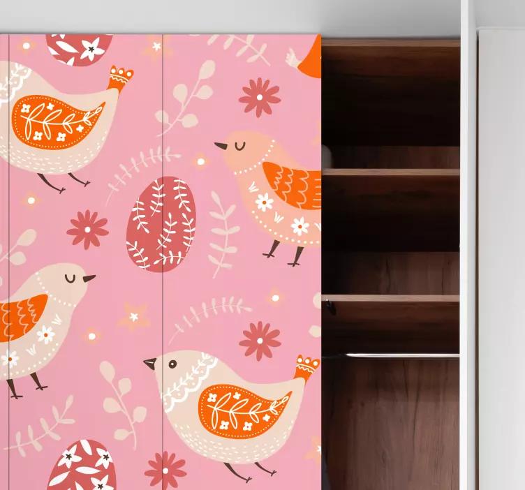 Liaudies velykinis menas šaldytuvo lipdukas - „Tenstickers“