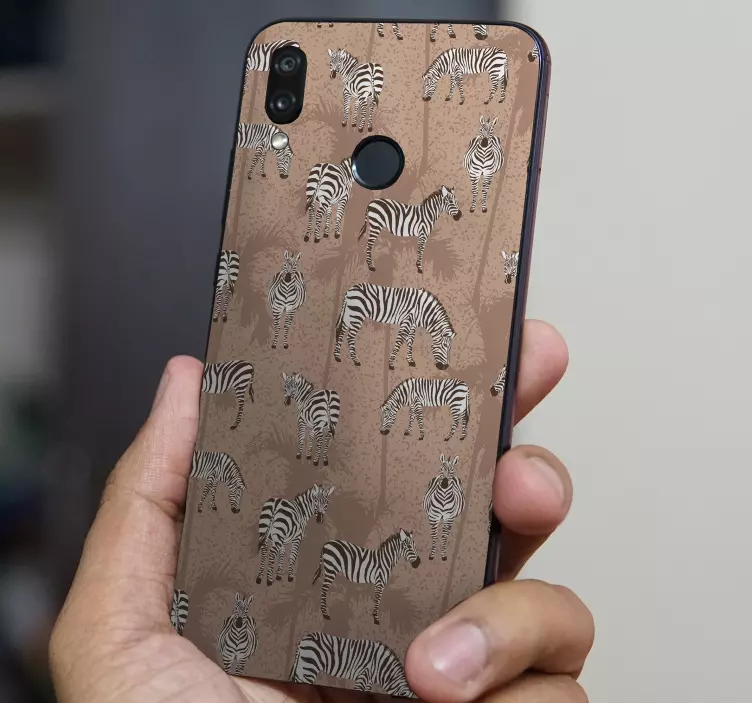 Zebro rašto užvalkalas Huawei lipdukas - „Tenstickers“
