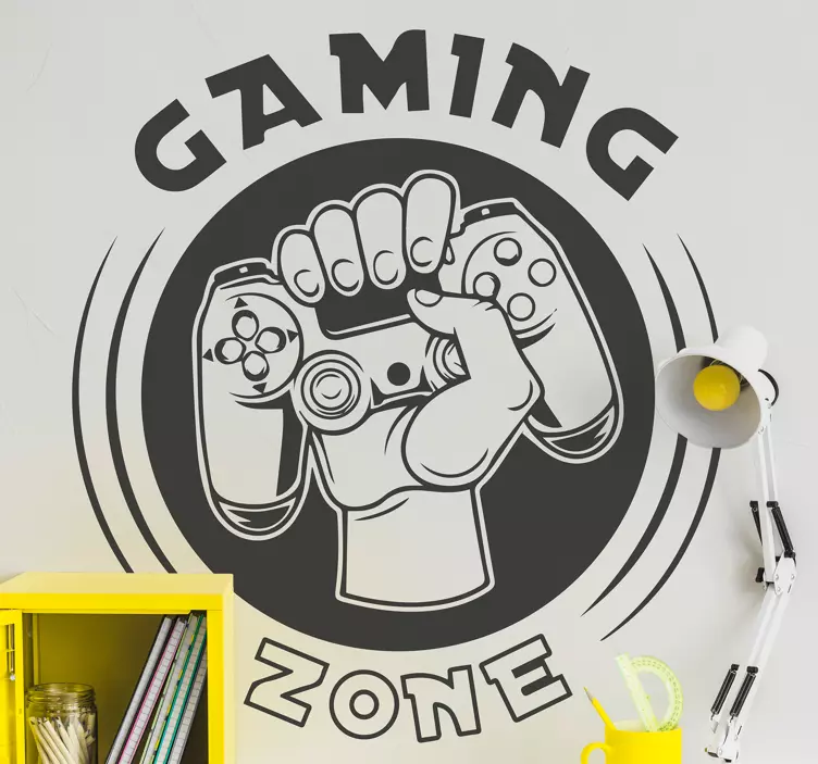 ženklelio ranką laikantis vairasvirtės „playstation“ lipdukas - „Tenstickers“