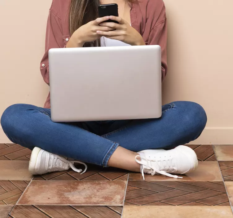 Zigzago medinių lentų grindų lipdukas - „Tenstickers“