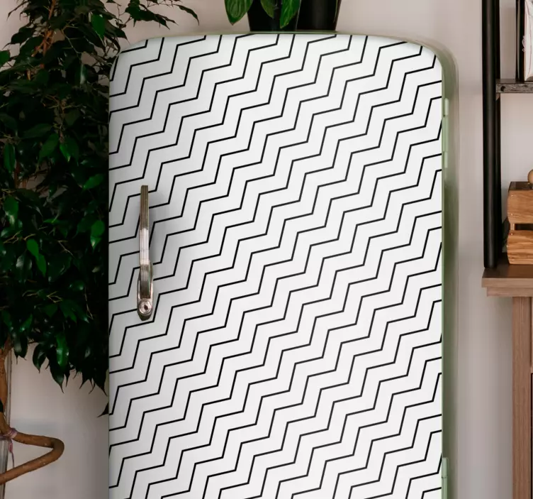 Zigzago rašto paviršius šaldytuvo lipdukas - „Tenstickers“