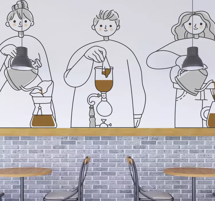 žmonės, gaminantys skirtingus kavos būdus, geria - „Tenstickers“