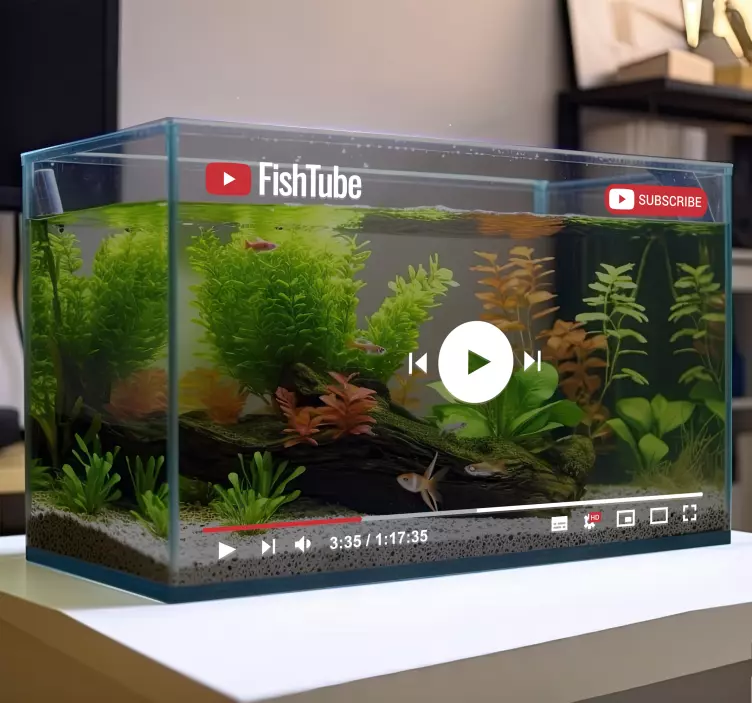 žuvies dubens žaidėjas žuvų sienų lipdukas - „Tenstickers“