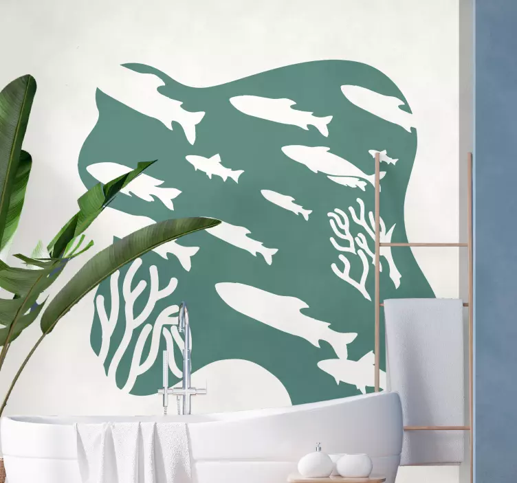 žuvys žuvų sienos vinilo lipdukas - „Tenstickers“