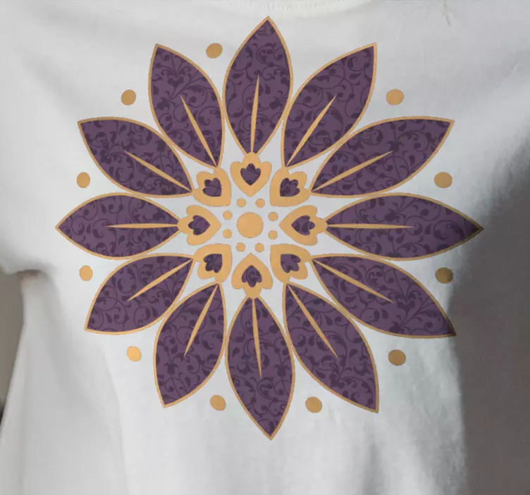 Dekoratyviniai marškinėliai su lapais paisley - „Tenstickers“