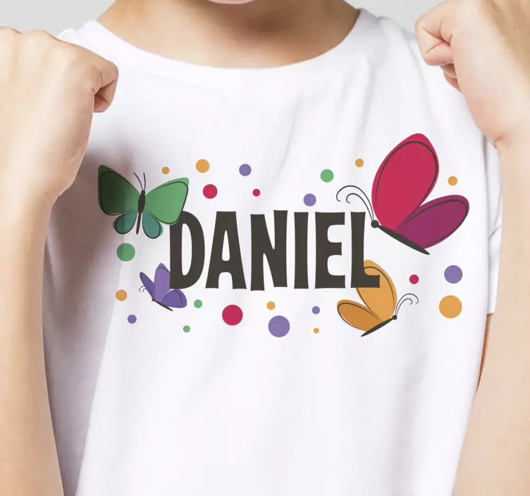 Drugeliai, skrendantys dėl vaikų marškinėlių - „Tenstickers“