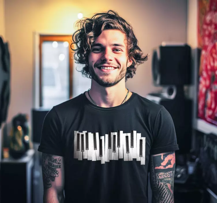 KlaviatūraPianinas klaviatūra marškiniai - „Tenstickers“