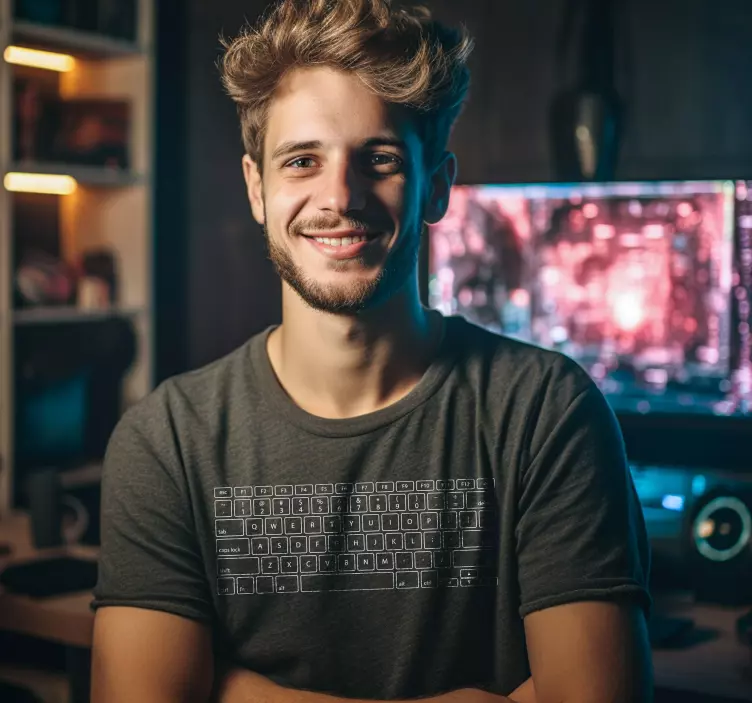 Klaviatūros klavišaiKompiuterio klaviatūros klavišai marškiniai - „Tenstickers“