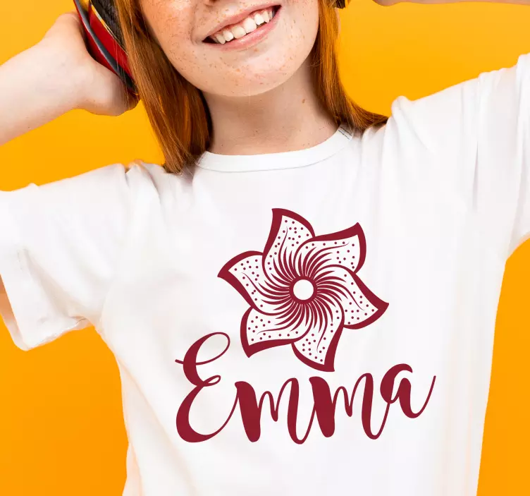 Paisley gėlių modelio marškinėliai - „Tenstickers“