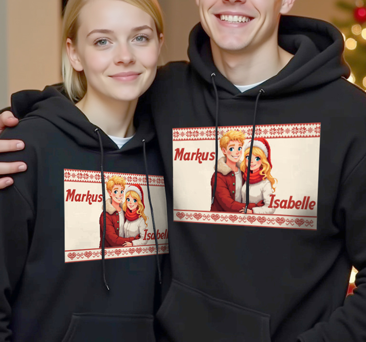 Tu ir aš amžinai individualizuojami poros marškinėliai - „Tenstickers“