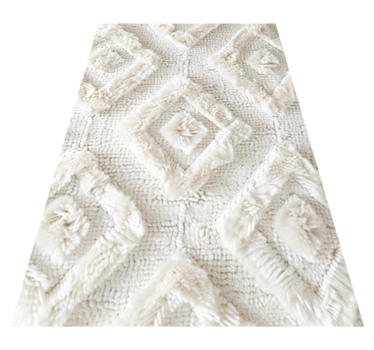 Deimantinis raštas balta kilimėlė - „Tenstickers“