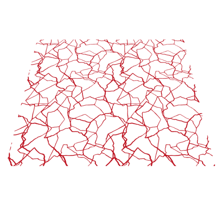 Trūkinėjantis raudonas raštas balta kilimėlė - „Tenstickers“