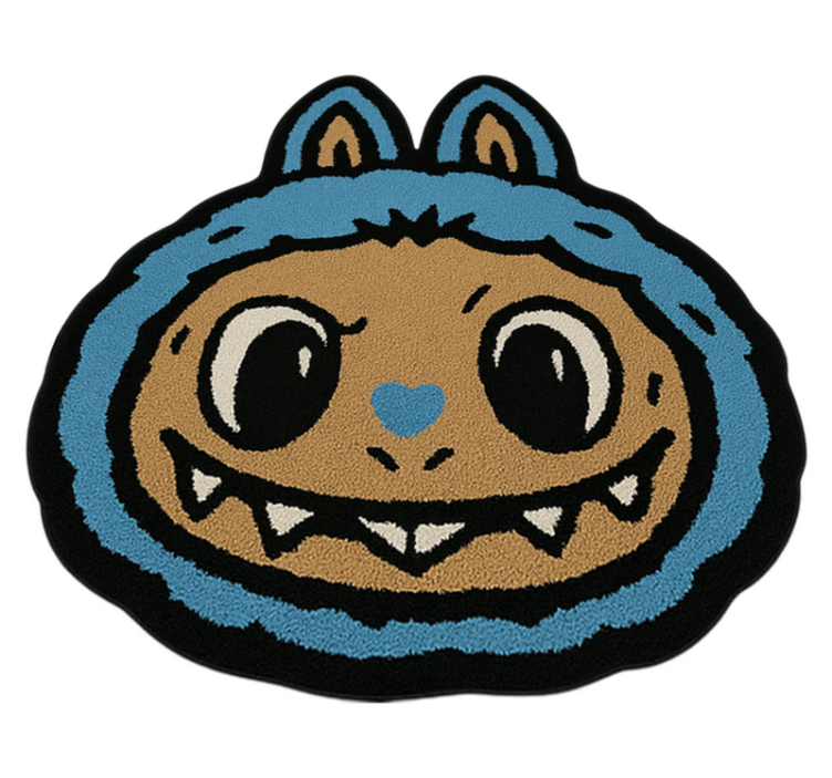 Mėlynas labubu dizainas vinilinis kilimėlis - „Tenstickers“