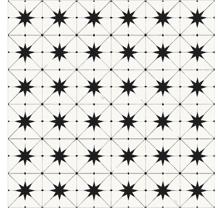 Enkaustinis žvaigždžių raštas valgomosios kambario kilimas - „Tenstickers“