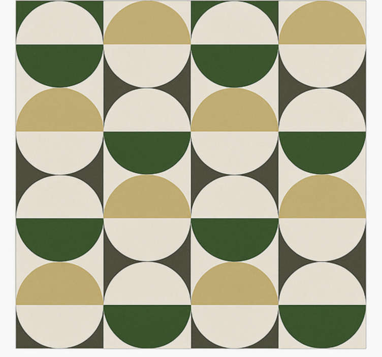 Vidurio amžiaus apskritas raštas valgomosios kambario kilimas - „Tenstickers“