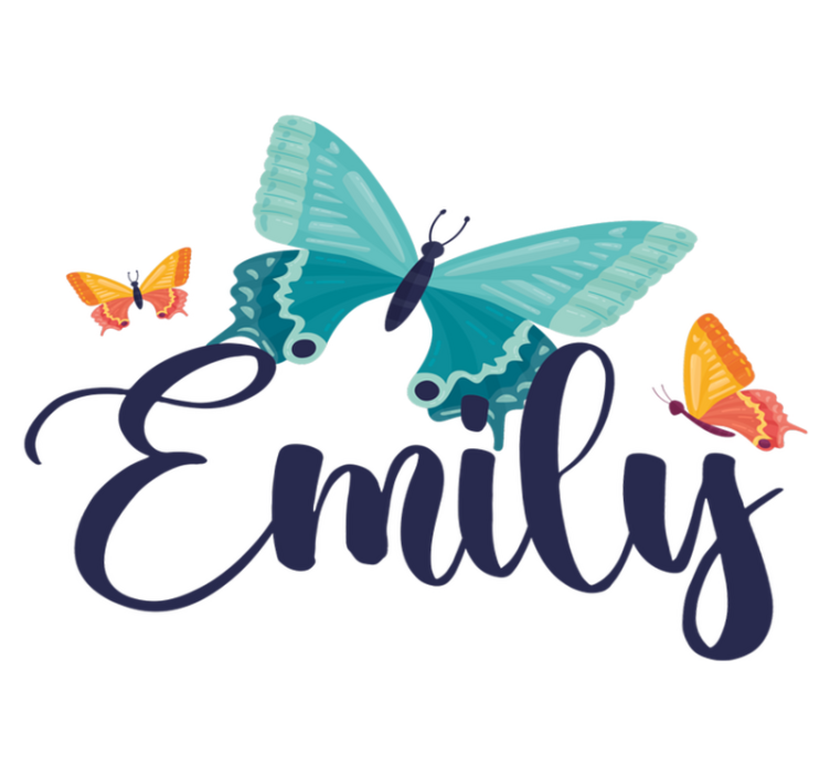 Gyvūnų vinilo kilimėlis su dvispalvėmis drugeliais - „Tenstickers“