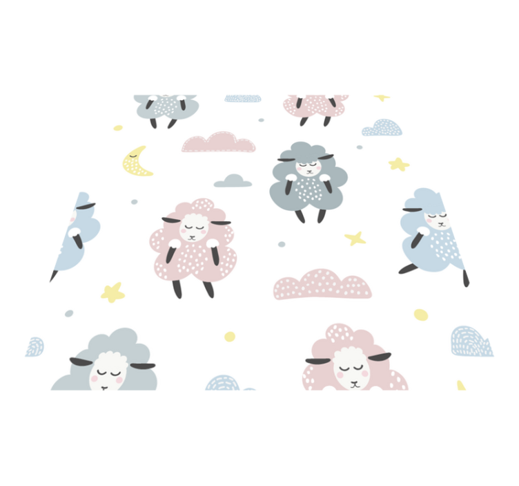 Gyvūnų vinilo kilimėlis su avinų raštu vaikams - „Tenstickers“