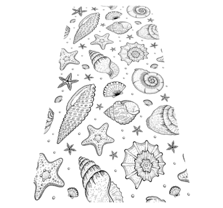 Gyvūnų vinilo kilimėlis jūrinis gyvenimas ir kriauklės - „Tenstickers“