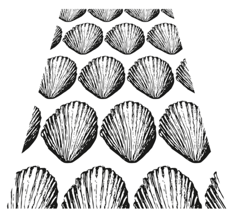 Gyvūnų vinilo kilimėlis retro kriauklių raštu - „Tenstickers“