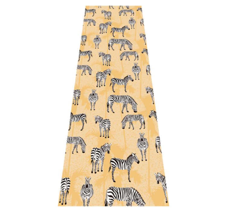 Gyvūnų vinilo kilimėlis zebra ir palmės - „Tenstickers“