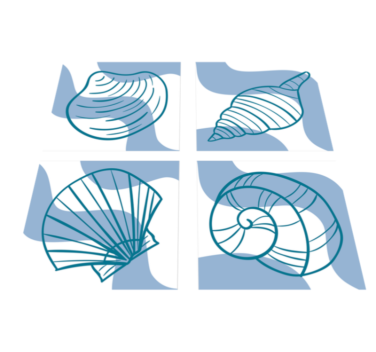 Gyvūnų vinilo kilimėlis kriauklių raštais - „Tenstickers“