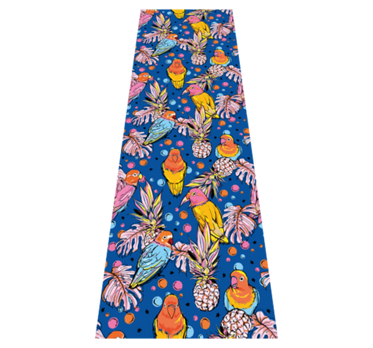 Gyvūnų vinilo kilimėlis spalvingais plunksnų raštais - „Tenstickers“