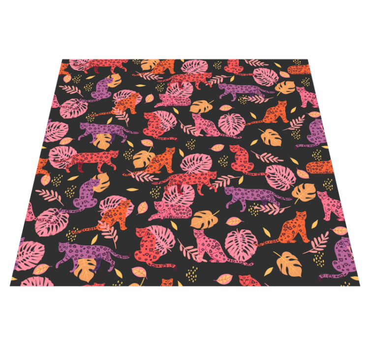 Gyvūnų vinilo kilimėlis tropikų ir leopardų stiliaus - „Tenstickers“