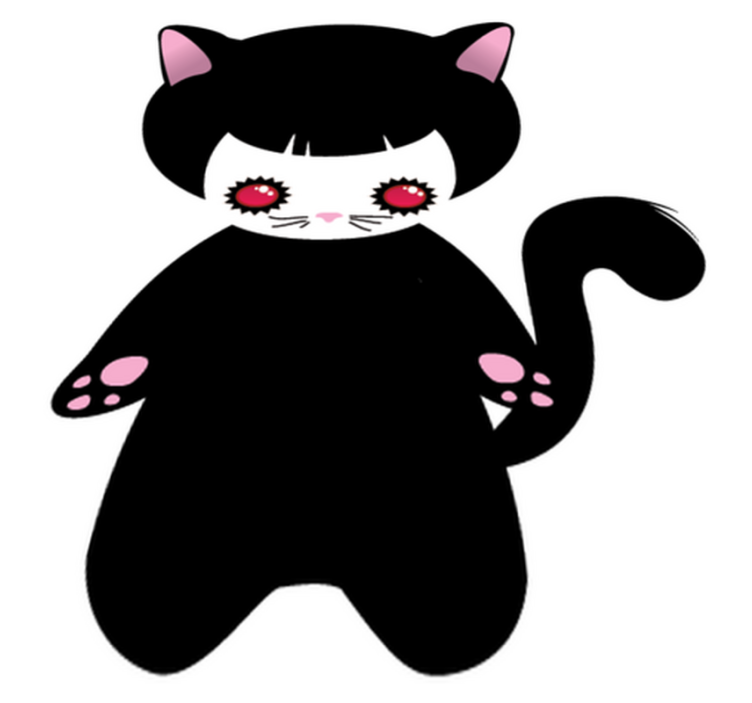 Gyvūnų vinilo kilimėlis mažasis katės monstras - „Tenstickers“