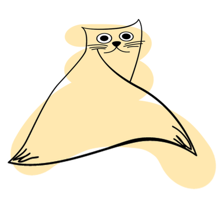 Gyvūnų vinilo kilimėlis su bežine dažyta kate - „Tenstickers“