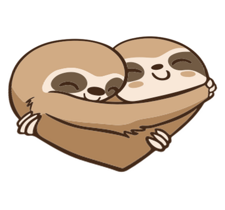 Gyvūnų vinilo kilimėlis anime tinginio širdis - „Tenstickers“