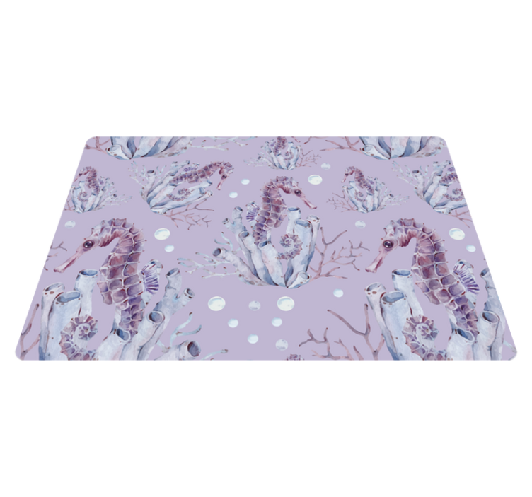 Gyvūnų vinilo kilimėlis su akvareline jūrų arkliuku - „Tenstickers“
