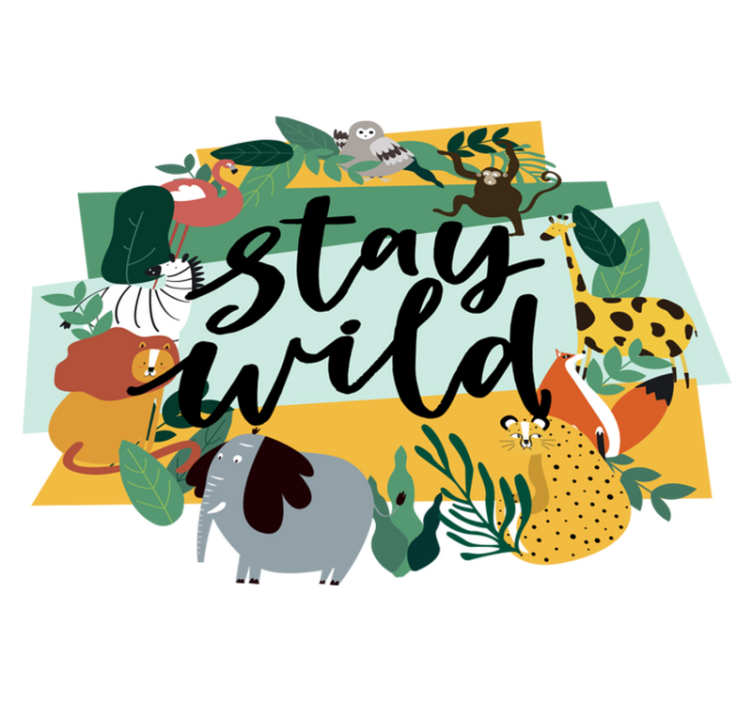 Gyvūnų vinilo kilimėlis karališkieji džiunglių gyvūnai - „Tenstickers“