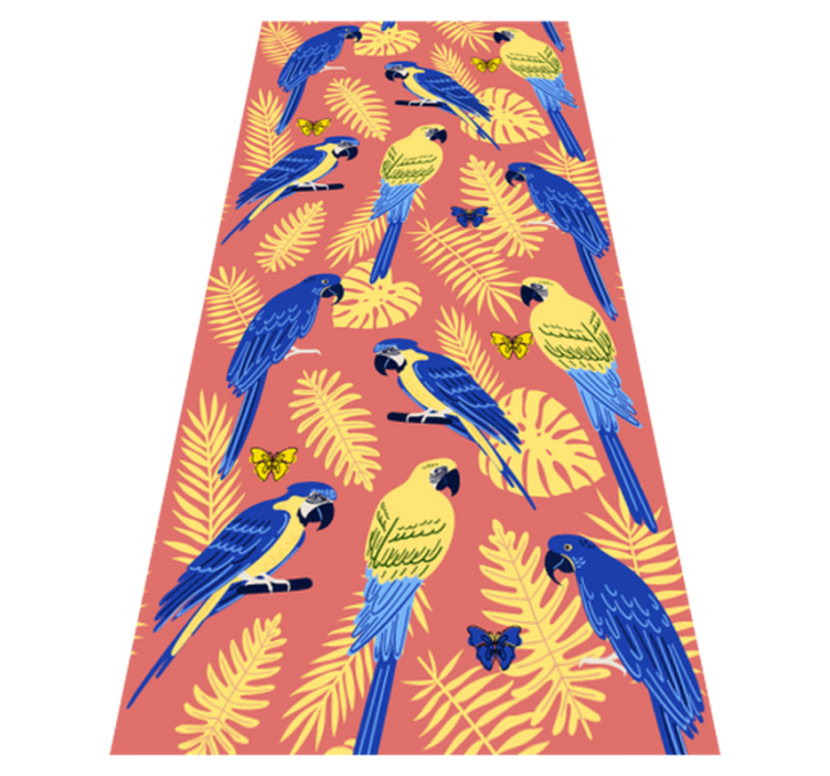 Gyvūnų vinilo kilimėlis papūgos ir drugeliai - „Tenstickers“