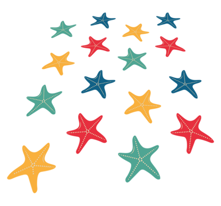 Gyvūnų vinilo kilimėlis spalvinga jūros žvaigždė - „Tenstickers“