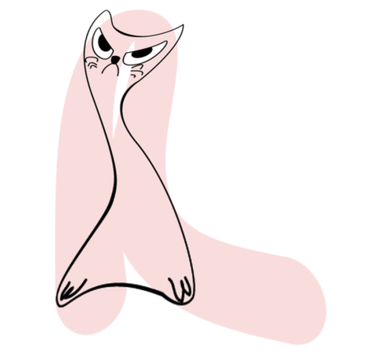 Gyvūnų vinilo kilimėlis piktas siluetas - „Tenstickers“