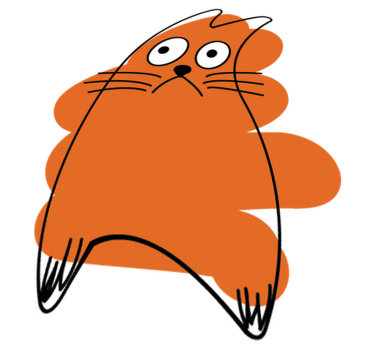 Gyvūnų vinilo kilimėlis oranžinė originali siluetas - „Tenstickers“