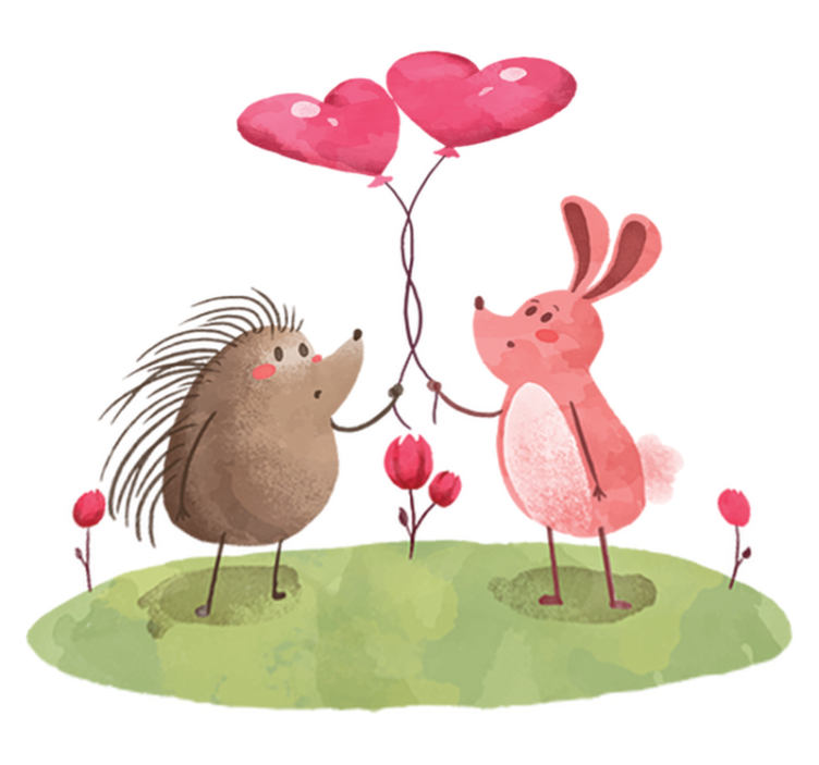 Gyvūnų vinilo kilimėlis mieliems gyvūnų draugams - „Tenstickers“