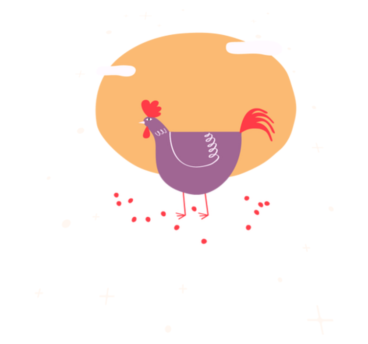 Gyvūnų vinilo kilimėlis Žavingas Ūkininkų vištas - „Tenstickers“